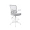 Boss Office Products Deluxe Drafting Chair, White Frame, Gray Mesh and Fabric with Flip Arms B16366WT-GY - alternate 1